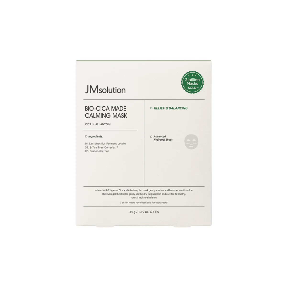 Bio-Cica Made Calming Mask Box [4pcs]