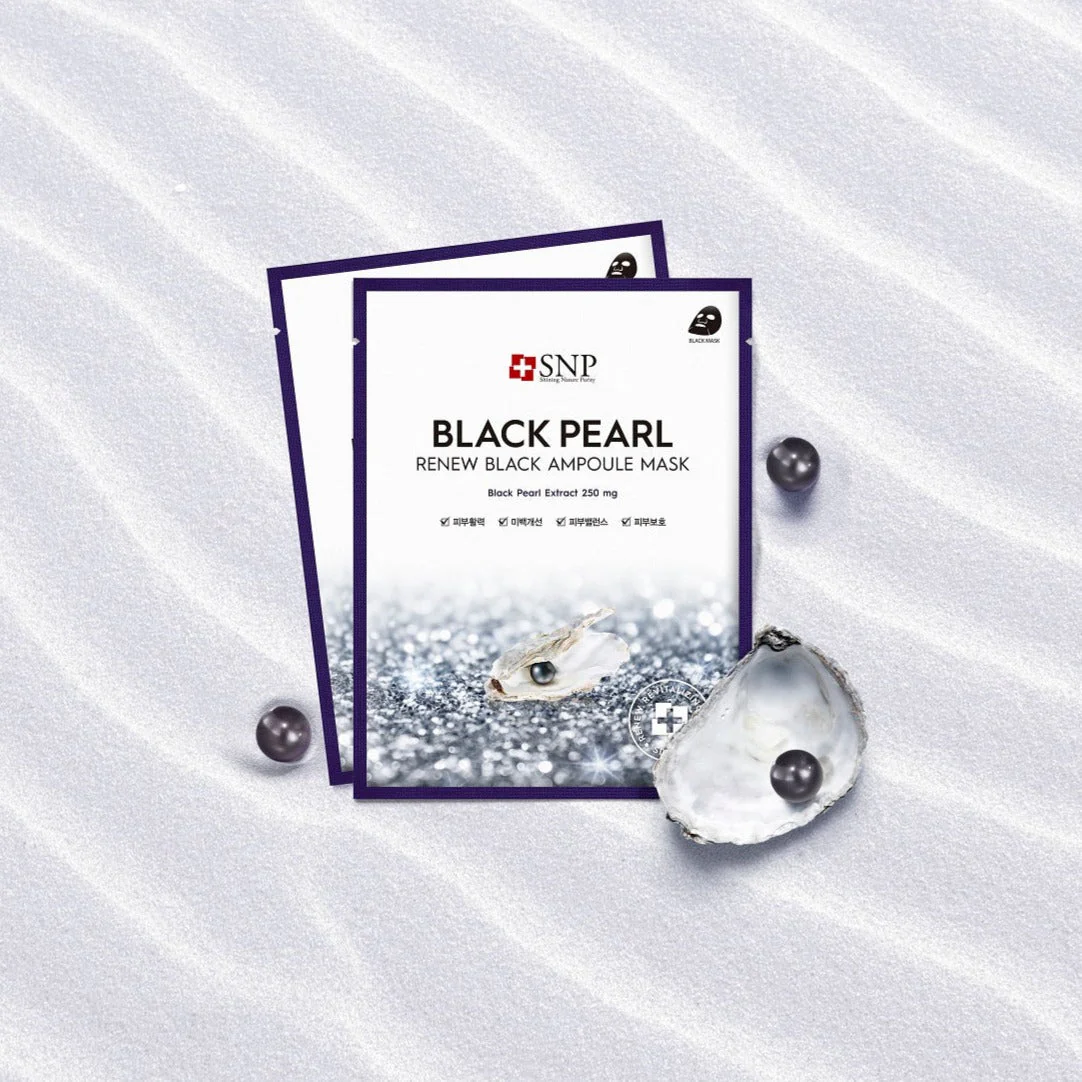Black Pearl Renew Black Ampoule Mask Box [10pcs] - Image 8