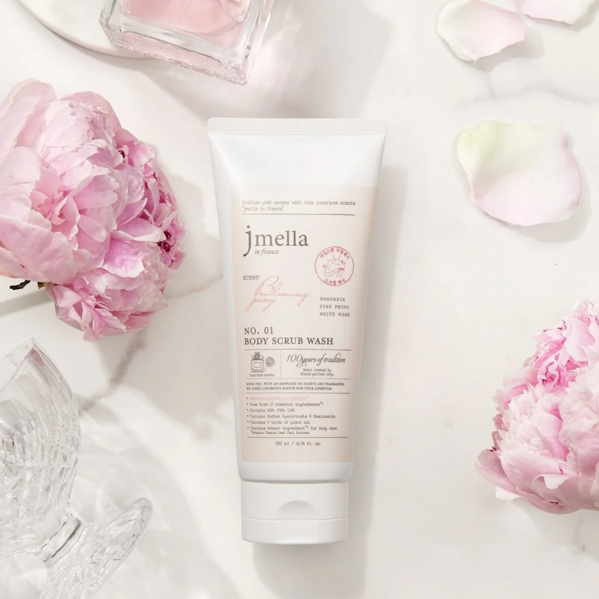 Blooming Peony Body Scrub Wash [200ml] - Image 3