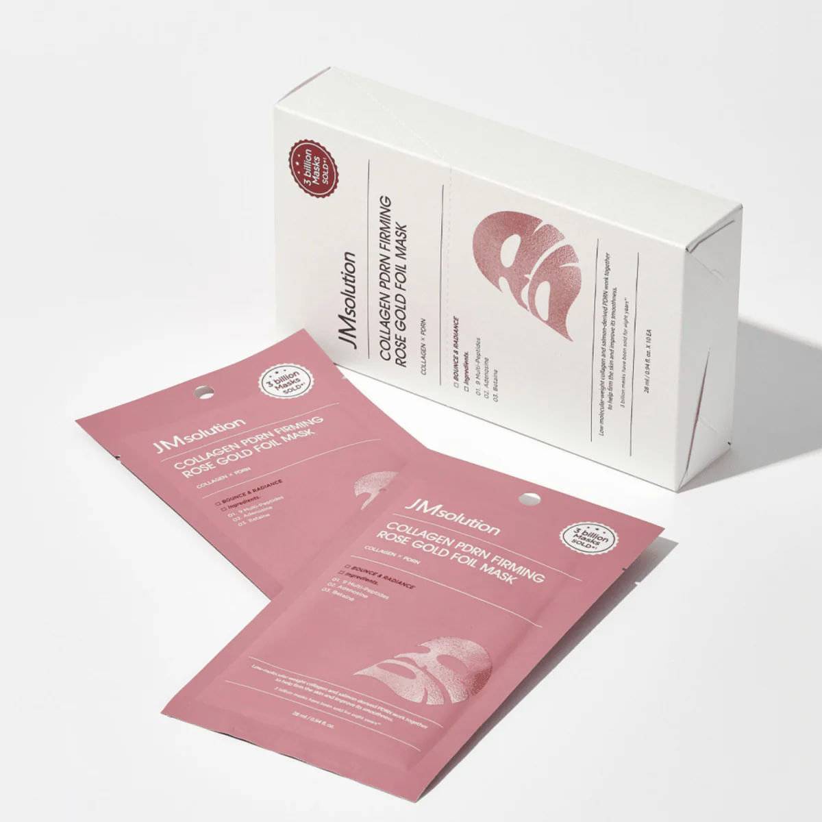 Collagen PDRN Firming Rose Gold Foil Mask Box [10pcs] - Image 2