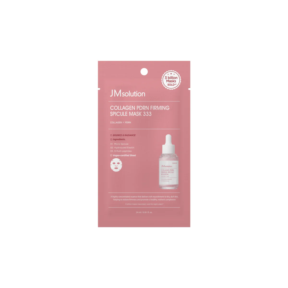 Collagen PDRN Firming Spicule Mask Box 333 [10pcs] - Image 3