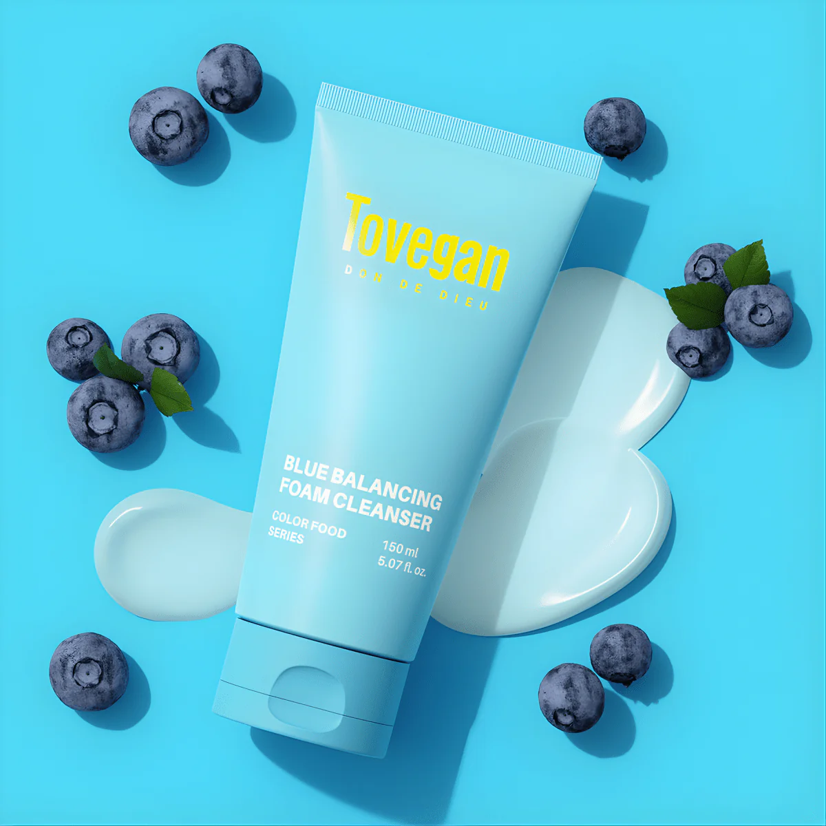 Colorfood Series Blue Balancing Foam Cleanser 150ml - Image 2