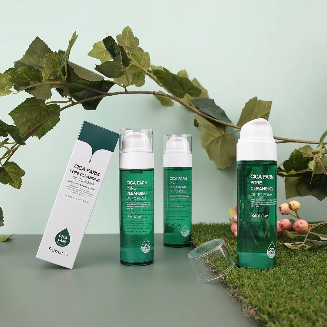 Farmstay Cica Farm Pore Cleansing Oil To Foam 115ml - Image 4