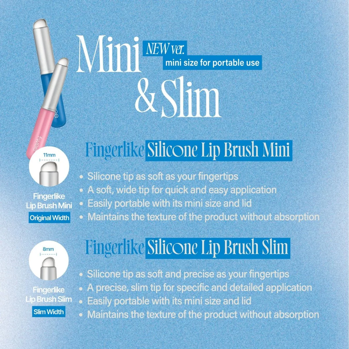 Fingerlike Silicone Lip Brush Slim 13G - Image 3