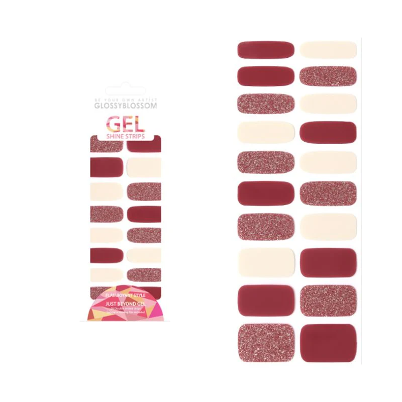 Gel Nail Strips - Carmine Rose