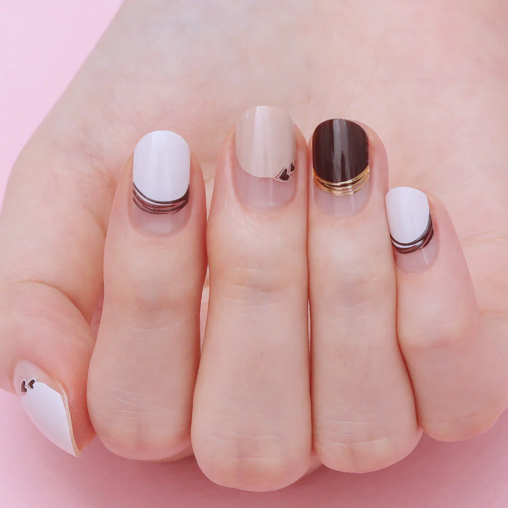 Gel Nail Strips - Sweet Filled Latte - Image 2