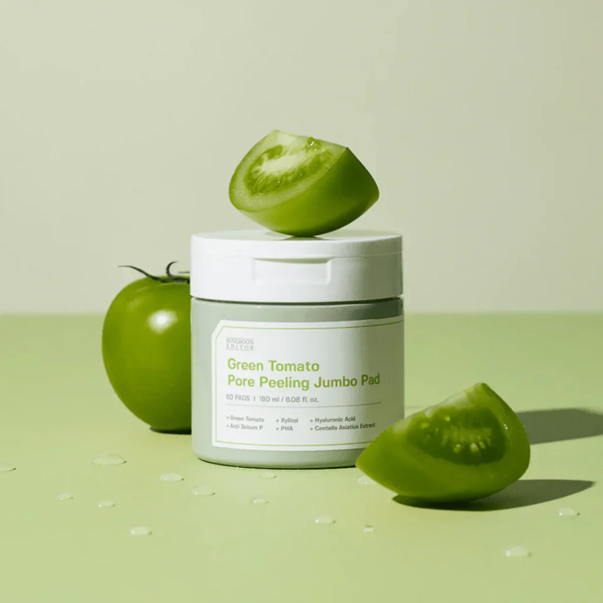 Green Tomato Pore Peeling Jumbo Pad 60pads - Image 2