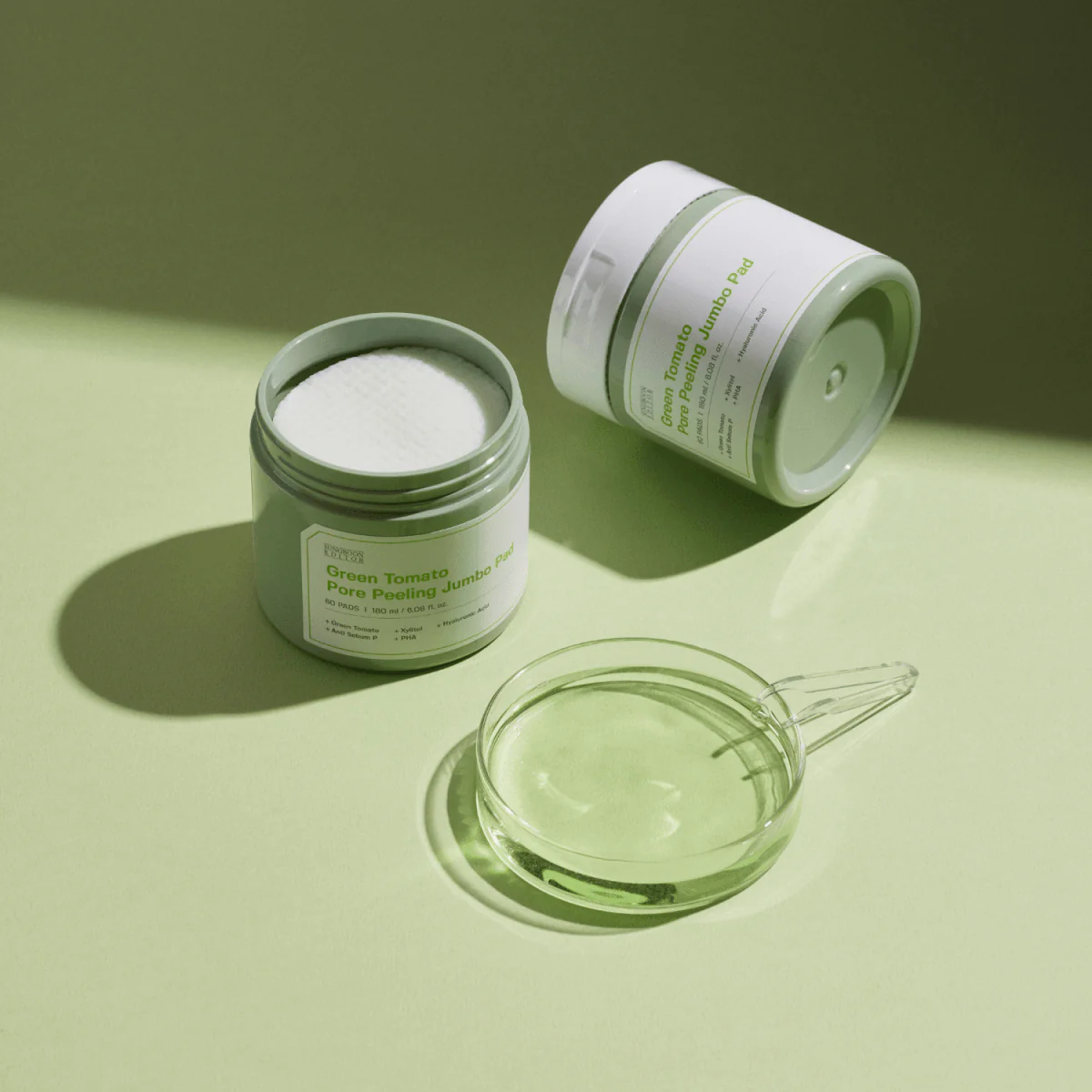 Green Tomato Pore Peeling Jumbo Pad 60pads - Image 3