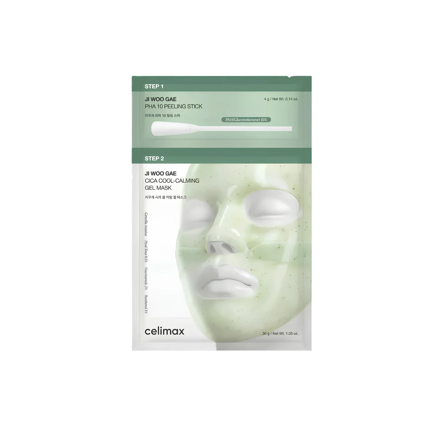 Ji Woo Gae Cica PHA Peel 2-Step Gel Mask [1pc]