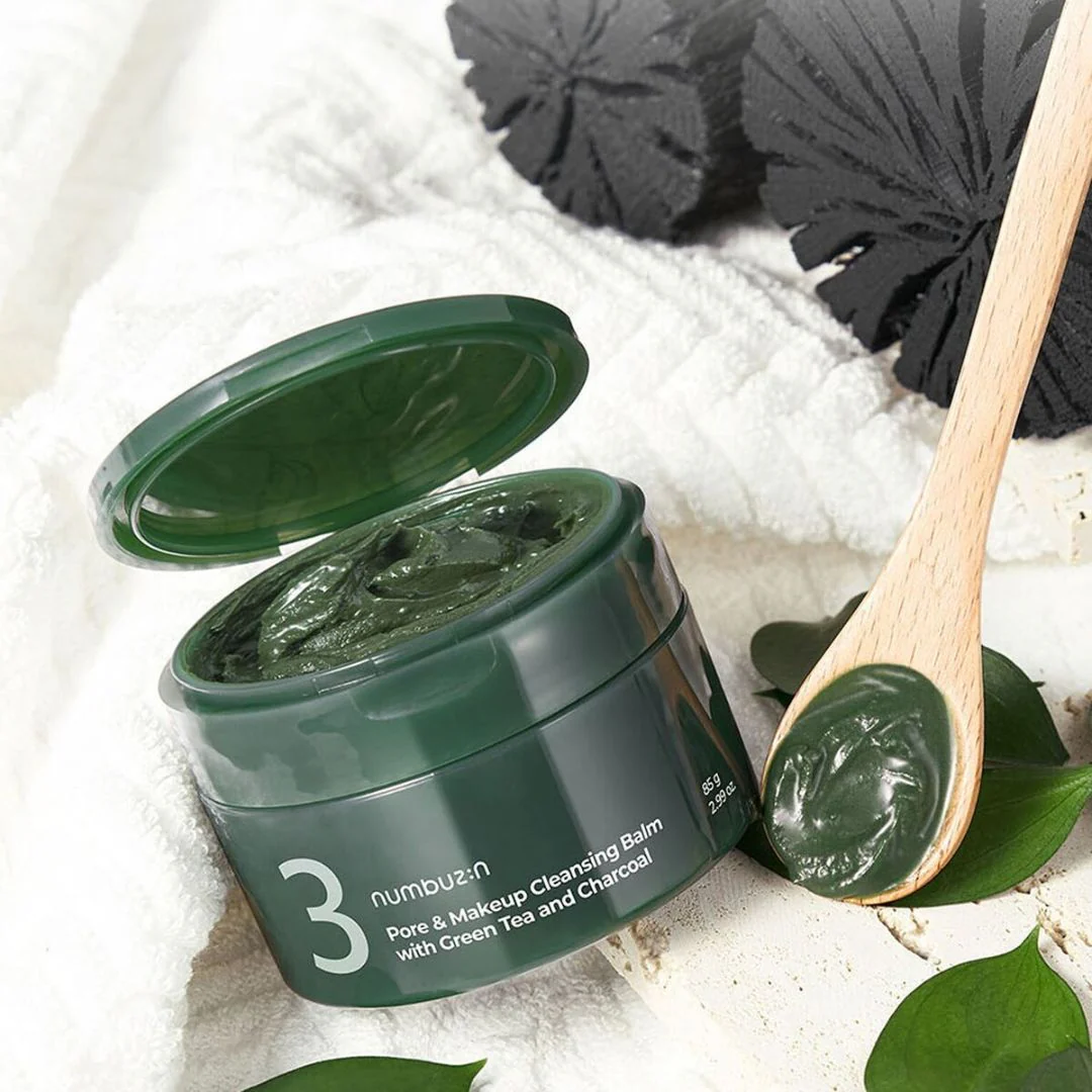 No.3 Pore & Makeup Cleansing Balm with Green Tea and Charcoal 85g - Image 3