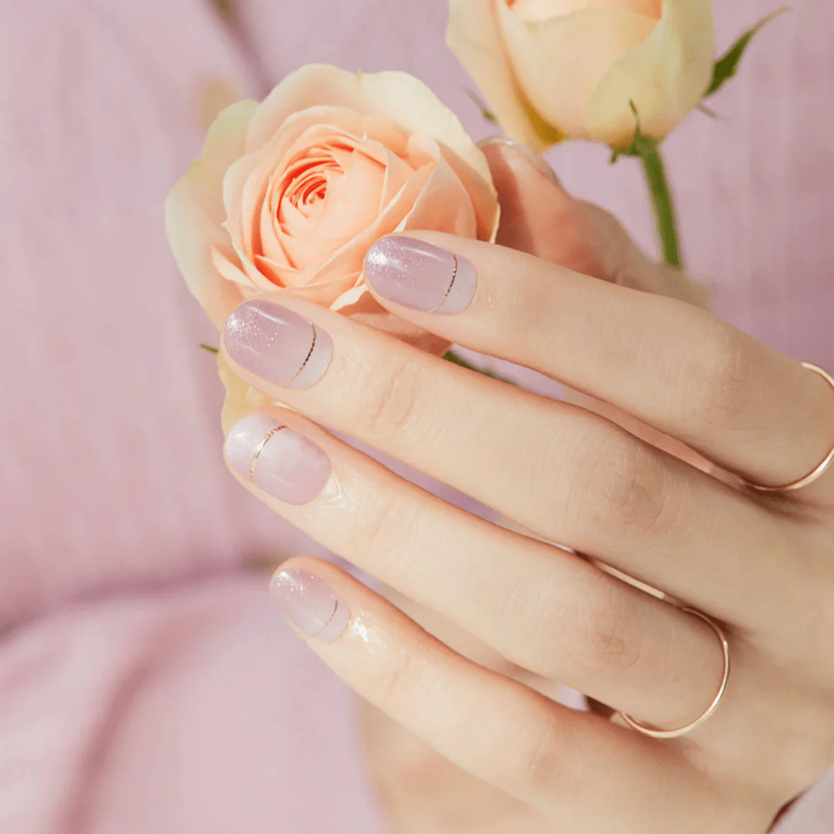 Semi-Cured Gel Nail - N Blooming Mauve - Image 3