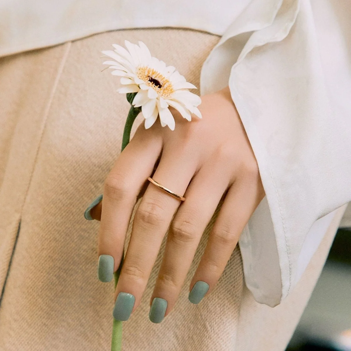 Semi-Cured Gel Nail - N Cream Leaf - Image 3