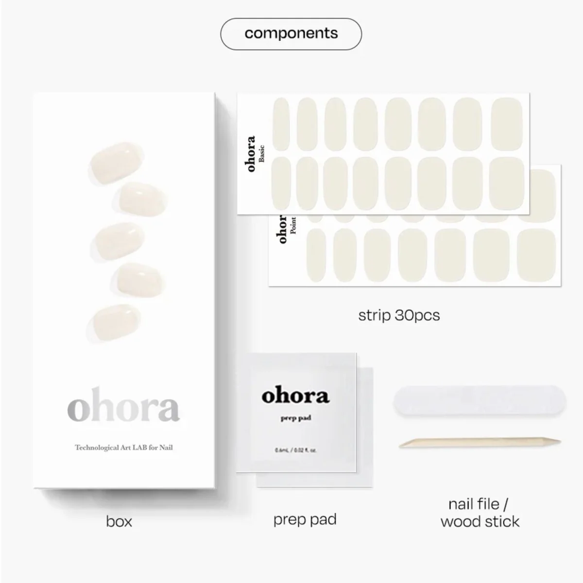 Semi-Cured Gel Nail - W Cream Cotton Starter Kit - Image 2