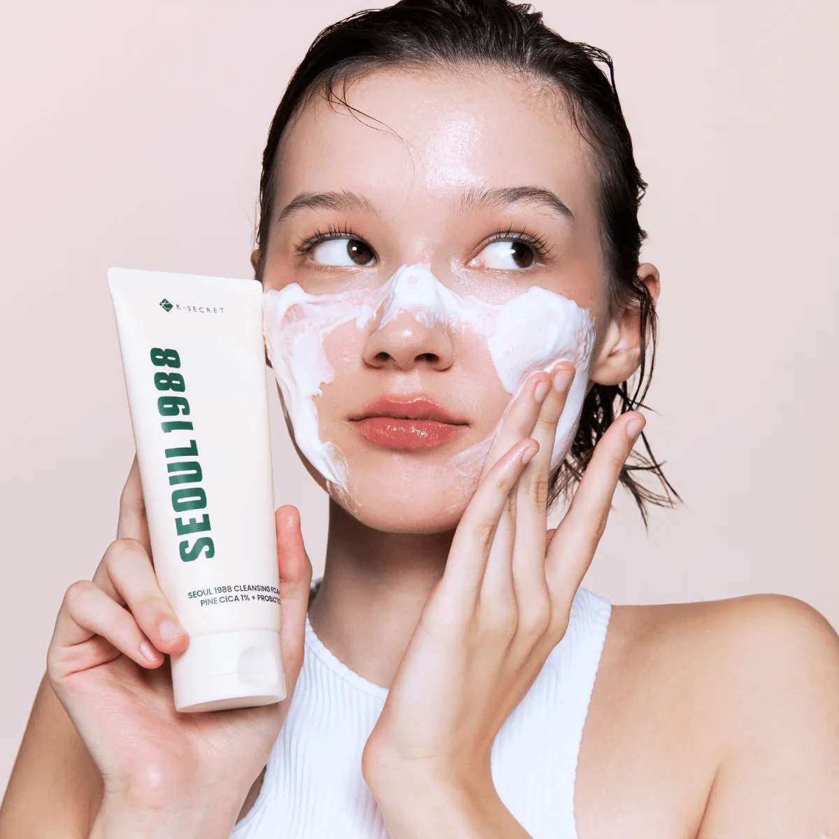 Seoul 1988 Cleansing Foam: Pine Cica 1% + Probiotics 150ml - Image 4
