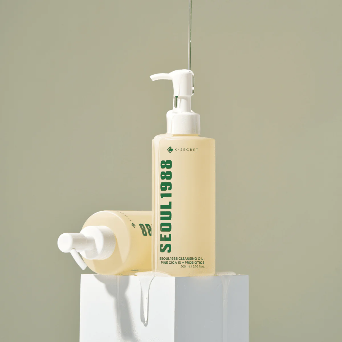 Seoul 1988 Cleansing Oil: Pine Cica 1% + Probiotics 200ml - Image 3
